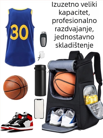 Prekogranična popularna višenamjenska košarkaška torba za trening velikog kapaciteta, praktični ruksak, vodootporni izolacijski ruksak za ležerne aktivnosti