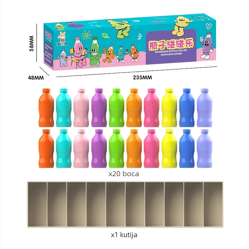 Zabavna igra pogađanja boca, dječja igra spajanja boja pića za pamćenje, edukativna igračka za pamćenje mozga