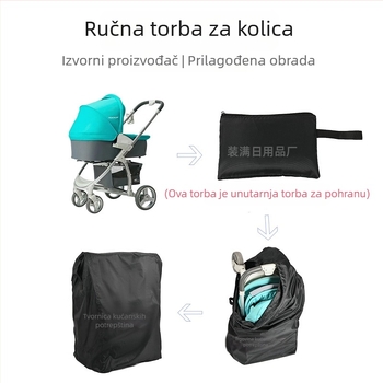 Tvornica veleprodaja torba za pohranu kolica za kolica zaštitna navlaka za kolica putna provjera protiv prljave vrećice za prašinu prijenosna