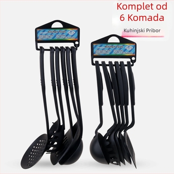 Alat za kuhanje s lopaticama, jednodijelni plastični najlonski kuhinjski pribor, set od šest neljepljivih lopatica