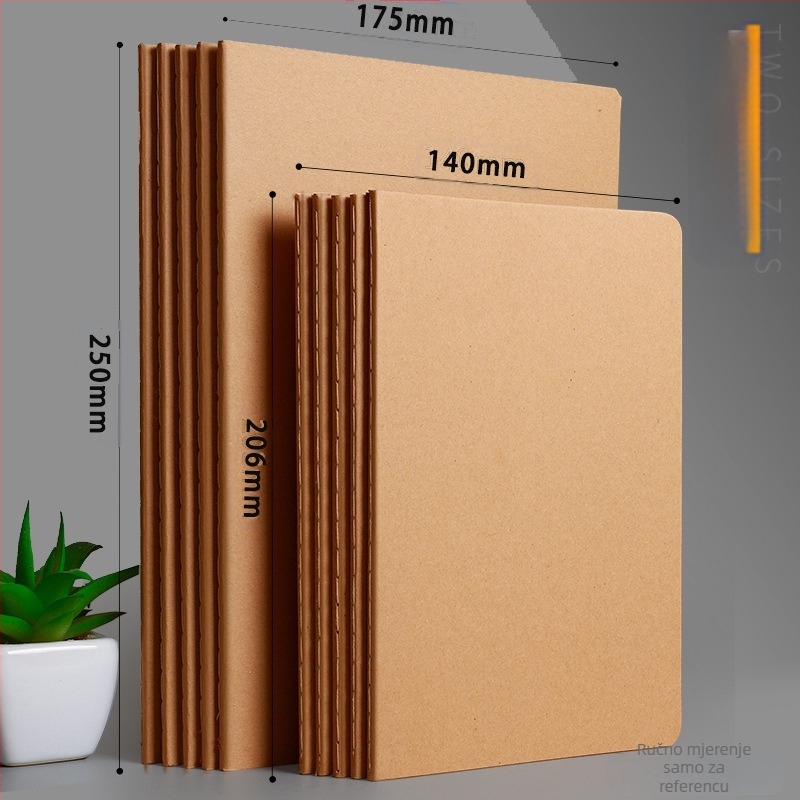 B5 bilježnica od kravlje kože A5, neispisana, crna bilježnica s vodoravnim mrežama, prazna, neispisana knjiga od kravlje kože, veleprodaja