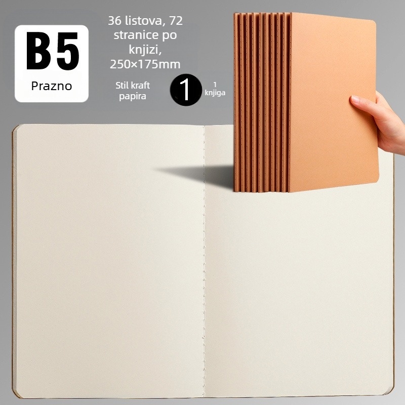 B5 bilježnica od kravlje kože A5, neispisana, crna bilježnica s vodoravnim mrežama, prazna, neispisana knjiga od kravlje kože, veleprodaja