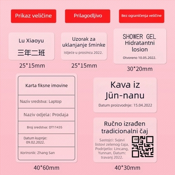 Detongningyou prozirna naljepnica za kozmetiku, certifikat, naljepnica s imenom, dnevni boravak, kuhinja, samoljepljiva prozirna naljepnica