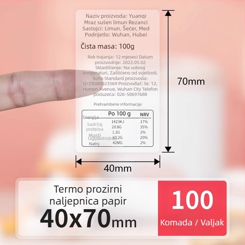 Detongningyou prozirna naljepnica za kozmetiku, certifikat, naljepnica s imenom, dnevni boravak, kuhinja, samoljepljiva prozirna naljepnica