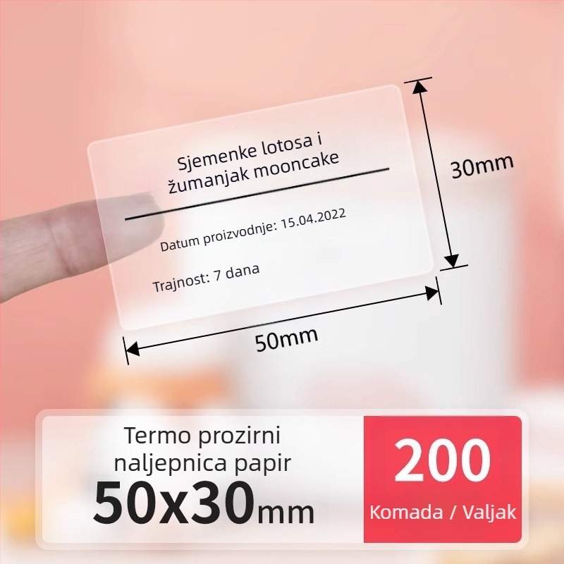 Detongningyou prozirna naljepnica za kozmetiku, certifikat, naljepnica s imenom, dnevni boravak, kuhinja, samoljepljiva prozirna naljepnica