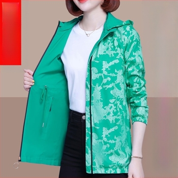 Ženski dugi kaput s dvostrukim rukavima za proljeće i jesen 2025., novi jugoistočnoazijski kaput za veće veličine, na zalihi veleprodaja