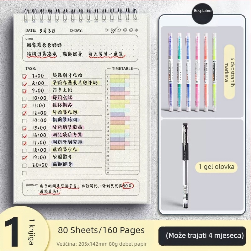 Dnevni planer, popis obaveza, raspored, bilježnica za osnovnoškolce, učenje, zimski praznici, samodisciplina, bilježnica, tjedna prijava