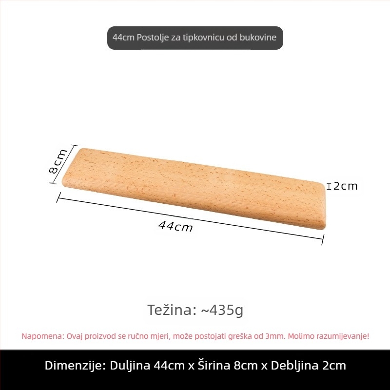 Naslon za ruke tipkovnice, crno orahovo drvo, masivno drvo, mehanička tipkovnica, naslon za dlanove, drveni naslon za zglob, naslon za miš, podloga za zglob, visoka