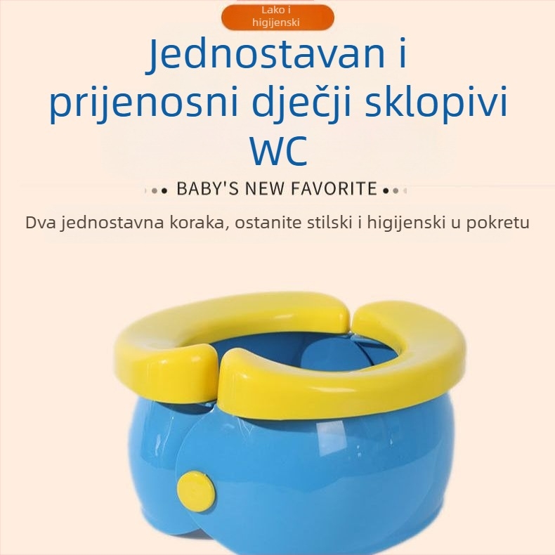 Dječja vanjska sklopiva mala toaletna stolica, prijenosni dječji pisoar, muški i ženski dječji putni toalet za automobil