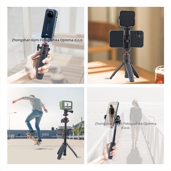 Stolni produžetak za stativ, prijenosni mini mobilni telefon, kamera bez ogledala, prijenos uživo, nosač za vlog s tri stupnja, teleskopski selfie štap