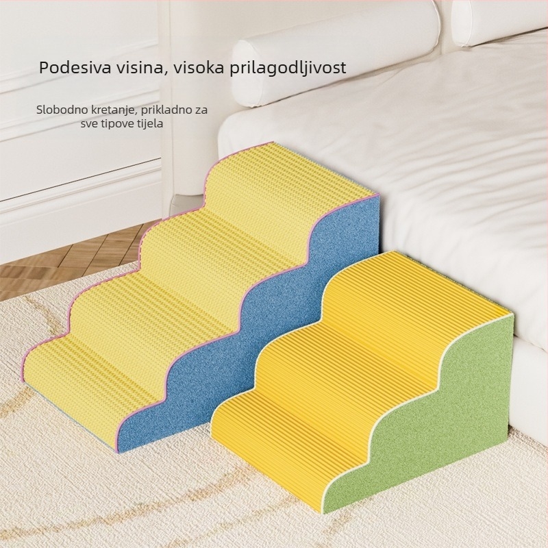 Stepenice za kućne ljubimce, Stepenice za krevet za pse, Neklizajuće, uklonjive i perive ljestve, Višestepene ljestve za male kućne pse, Otporne na habanje za kauč