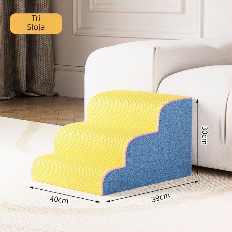 Stepenice za kućne ljubimce, Stepenice za krevet za pse, Neklizajuće, uklonjive i perive ljestve, Višestepene ljestve za male kućne pse, Otporne na habanje za kauč