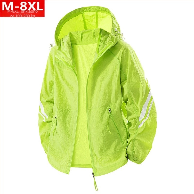 Ljetna moderna muška prozračna tanka jakna od ledene svile za debele muškarce, široka, brzosušeća odjeća za zaštitu od sunca