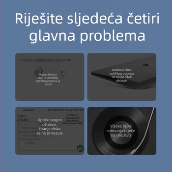 Vanjski DVD optički pogon, Blu-ray USB CD player bez upravljačkih programa, računalo za čitanje VCD-a, vanjski optički snimač diskova