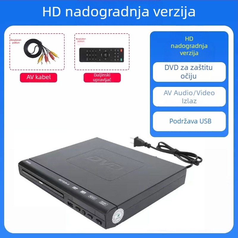 Vanjski DVD optički pogon, Blu-ray USB CD player bez upravljačkih programa, računalo za čitanje VCD-a, vanjski optički snimač diskova
