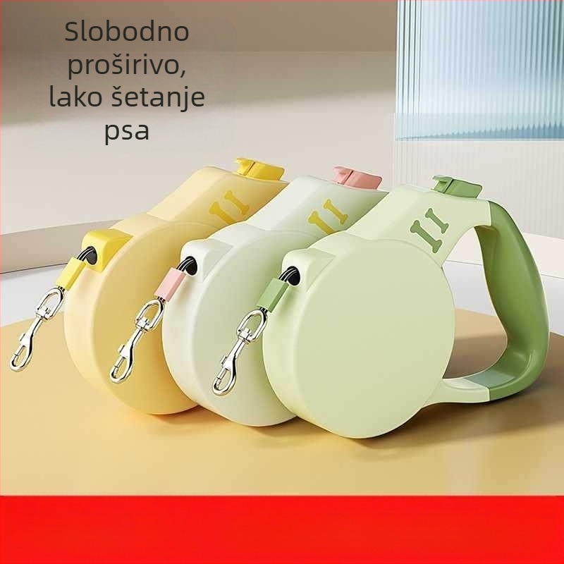 Lančana uzica za male pse Chai, uzica za pse, uvlačiva automatska uzica za šetanje pasa Corgi, štene