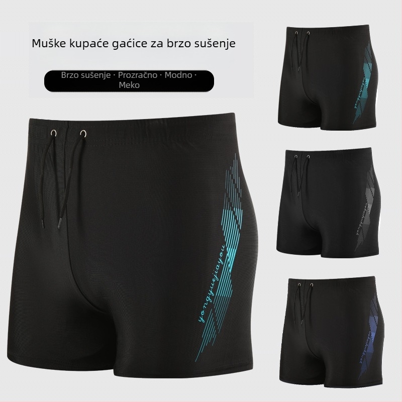 Kupaće gaće za muškarce, nove modne kupaće gaće protiv neugodnosti za odrasle, veće veličine, široke profesionalne muške kupaće gaće za plažu s termalnim izvorima