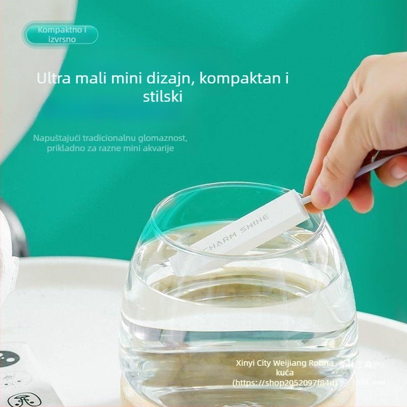 Šipka za grijanje akvarija mala mini inteligentna kontrola temperature uredski stolni stakleni okrugli cilindar automatska kontrola temperature grijača šipke