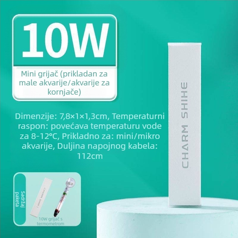 Šipka za grijanje akvarija mala mini inteligentna kontrola temperature uredski stolni stakleni okrugli cilindar automatska kontrola temperature grijača šipke