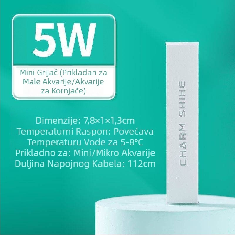 Šipka za grijanje akvarija mala mini inteligentna kontrola temperature uredski stolni stakleni okrugli cilindar automatska kontrola temperature grijača šipke
