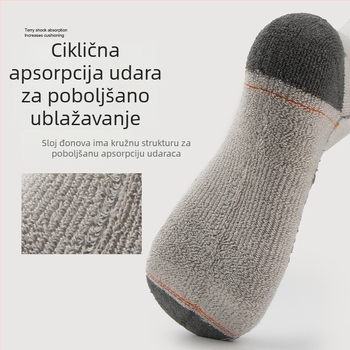 WRELS Merino vunene čarape Muške i ženske visoke planinarske čarape za trčanje Debele frotir dezodorans prozračne sportske čarape