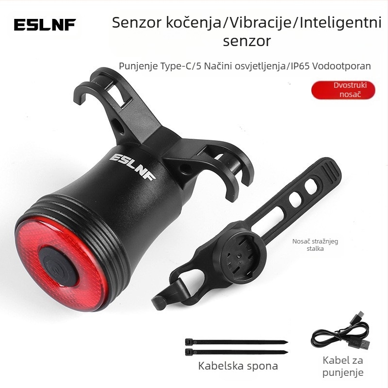 Eslnf biciklističko stražnje svjetlo punjivo visoko izdržljivo noćno biciklističko svjetlo cestovno biciklističko svjetlo za brdski bicikl oprema za biciklizam