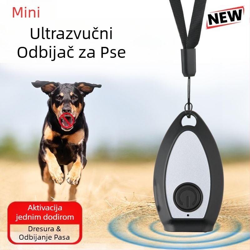 Mini ultrazvučni repelent za pse, uređaj za odbijanje lajanja velike snage za obuku na velike udaljenosti, uređaj za odbijanje i plašenje pasa, vanjski uređaj za samoobranu i protiv lajanja