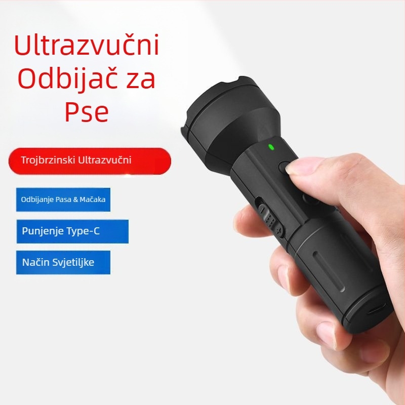 Mini ultrazvučni repelent za pse, uređaj za odbijanje lajanja velike snage za obuku na velike udaljenosti, uređaj za odbijanje i plašenje pasa, vanjski uređaj za samoobranu i protiv lajanja