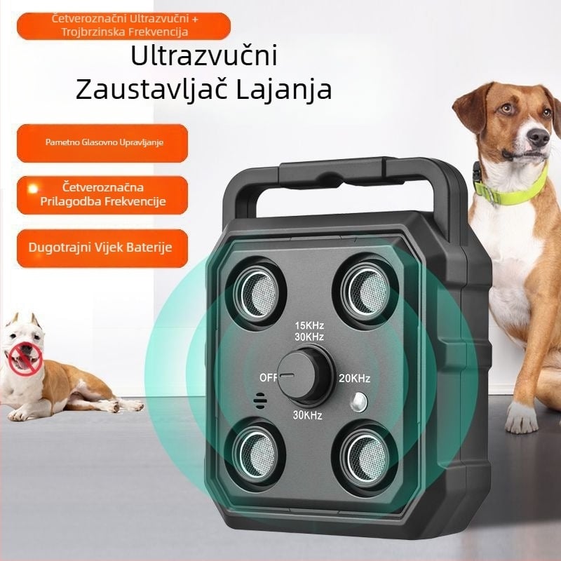 Mini ultrazvučni repelent za pse, uređaj za odbijanje lajanja velike snage za obuku na velike udaljenosti, uređaj za odbijanje i plašenje pasa, vanjski uređaj za samoobranu i protiv lajanja
