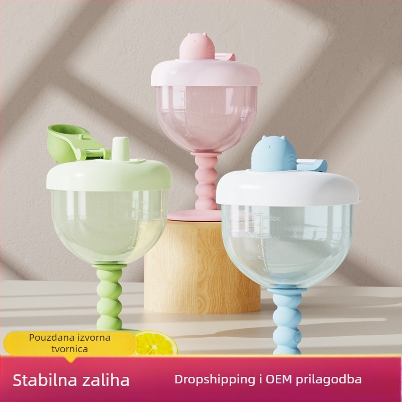 Čašica za piće za bebe za učenje, čaša od PP materijala, kućanska dječja slamnata čaša, čaša za mlijeko protiv pada s vagom, veleprodaja