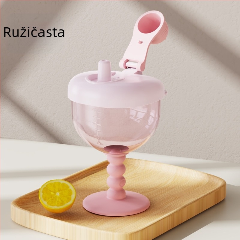 Čašica za piće za bebe za učenje, čaša od PP materijala, kućanska dječja slamnata čaša, čaša za mlijeko protiv pada s vagom, veleprodaja