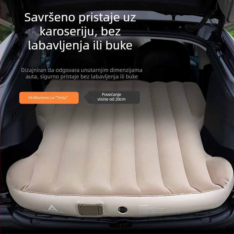 Automobilski napuhani krevet, madrac za prtljažnik Tesla Model Y, vanjska prostirka za spavanje u kampu, krevet za spavanje na stražnjem dijelu automobila