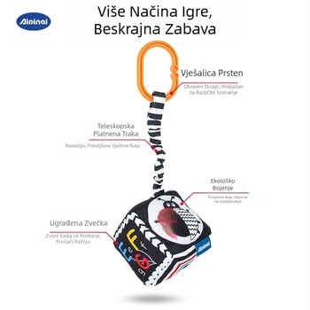 Aipinqi nove geometrijske viseće igračke za automobile za dječji vid i senzorni trening kreveta