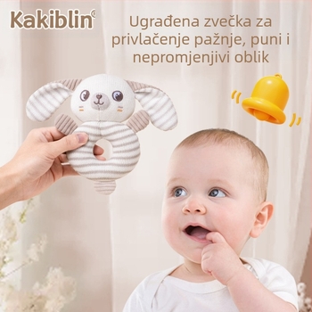 Novi kakiblin pleteni vuneni zvončić za bebe, umirujući prsten za ruku, poklon za novorođenče