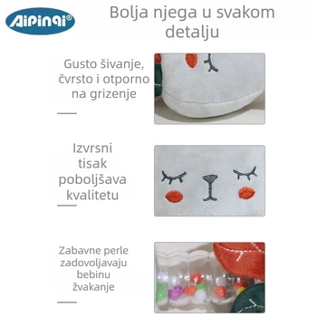 Aipinqi nova ručna zvečka za bebe, umirujuća plišana lutka, šarene perle, zvono za krevet, igračke za bebe 0-1 godina, veleprodaja
