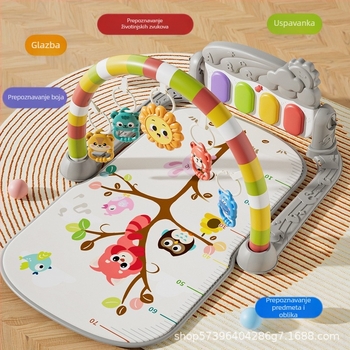 Prekogranični visokoprodavani stalak za bebe s glazbenom pedalom, podloga za igru, igračka klavir za novorođenčad od 36 mjeseci