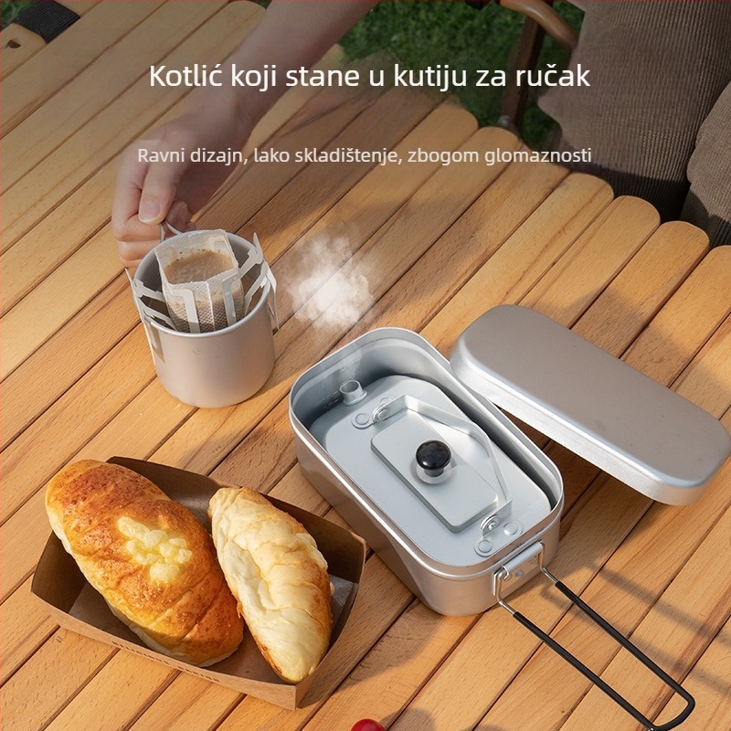 Vanjski kamping aluminijski kuhalo za vodu prijenosni sklopivi kuhalo za vodu japanski čajnik za kampiranje voda za kuhanje čaja i kave