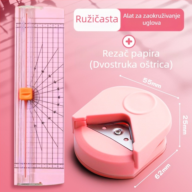 Rezač za okrugle kutove R4, mali okrugli rezač za poslijediplomski prijemni ispit, zakošena lučna foto čestitka s odvojivim listovima