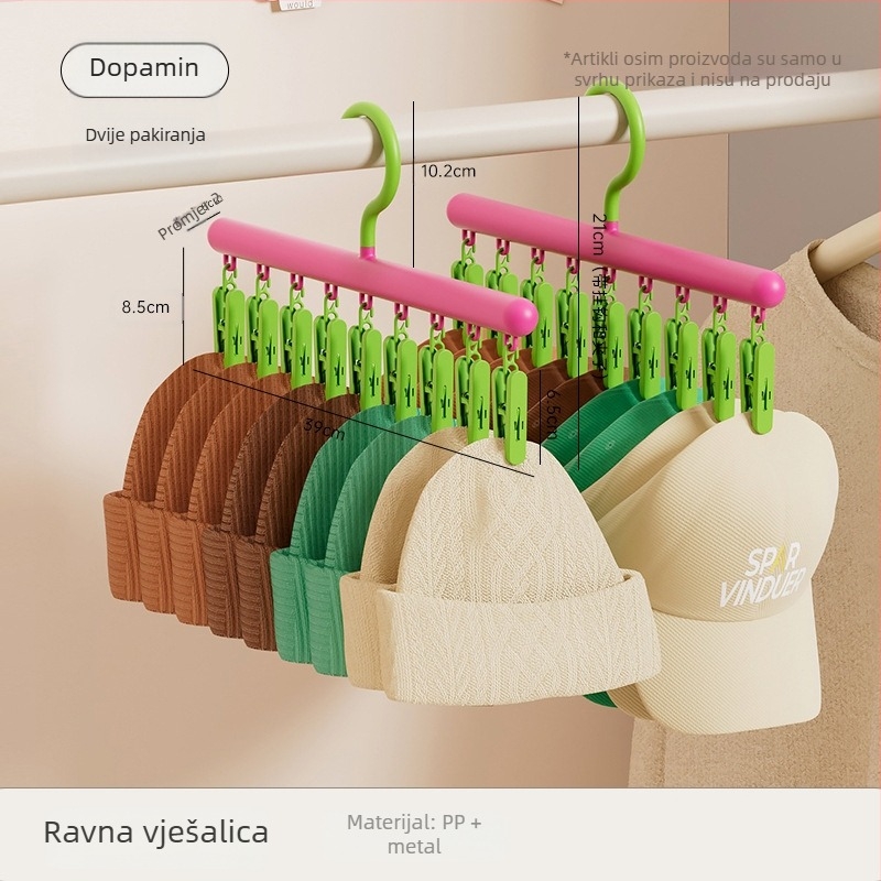 Kućanska vješalica s kopčom, visoka vrijednost boje, bešavna stezaljka, vješalica za odjeću, višenamjenska plastična kopča za donje rublje s kopčom za čarape