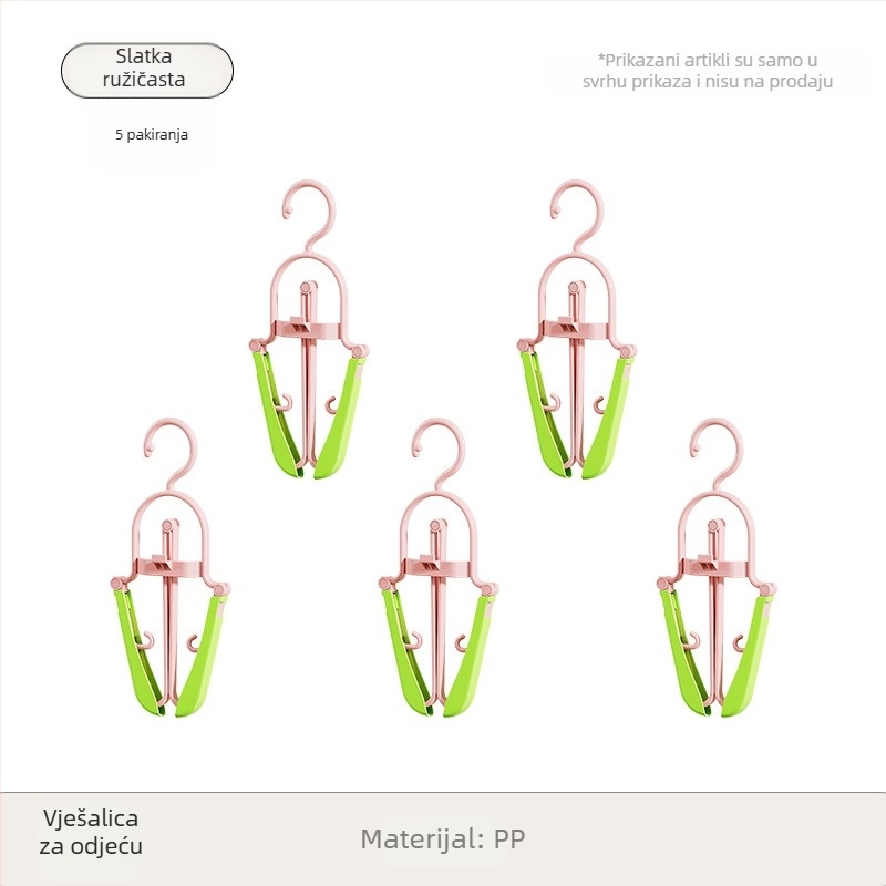 Kućanska vješalica s kopčom, visoka vrijednost boje, bešavna stezaljka, vješalica za odjeću, višenamjenska plastična kopča za donje rublje s kopčom za čarape