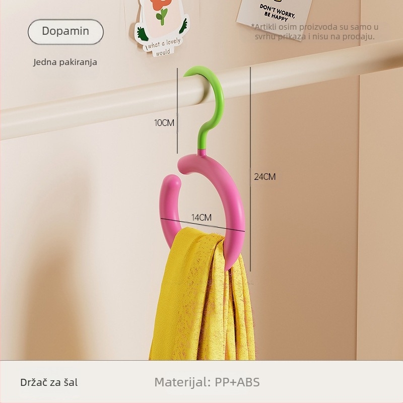 Kućanska vješalica s kopčom, visoka vrijednost boje, bešavna stezaljka, vješalica za odjeću, višenamjenska plastična kopča za donje rublje s kopčom za čarape