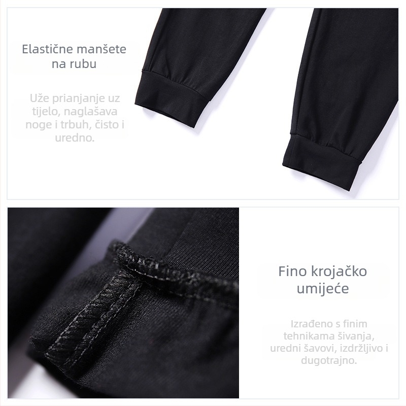 Hlače za aerobik za odrasle, ženske hlače s uskim krojevima za skupljanje, muške hlače za body dance, crne hlače s uskim krojevima za fitness