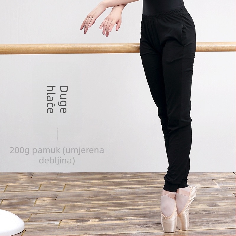 Hlače za aerobik za odrasle, ženske hlače s uskim krojevima za skupljanje, muške hlače za body dance, crne hlače s uskim krojevima za fitness