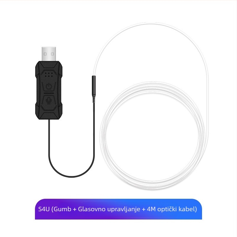 Prekogranično novo 64-bojno svjetlo za automobilsku atmosferu, šareno centralno upravljanje APP glazbenim ritmom, svjetlo bez niti, USB ukrasno svjetlo