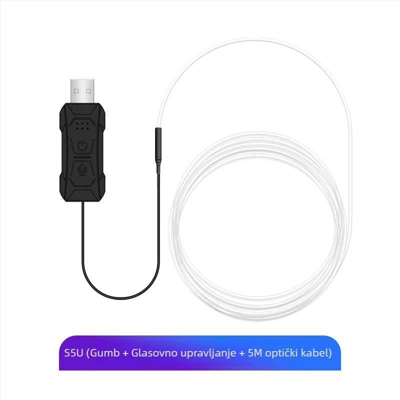 Prekogranično novo 64-bojno svjetlo za automobilsku atmosferu, šareno centralno upravljanje APP glazbenim ritmom, svjetlo bez niti, USB ukrasno svjetlo