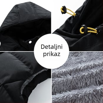 Plus Size Jesenski i zimski pamučni prsluk za muškarce s odvojivom kapuljačom, sportska pamučna odjeća od janjećeg baršuna, prsluk, jakna, zaštita od hladnoće, zadebljanje