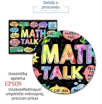 Dekorativna slika za zid u učionici: inspirativni poster s engleskim slovima i matematičkim formulama, sprej boja
