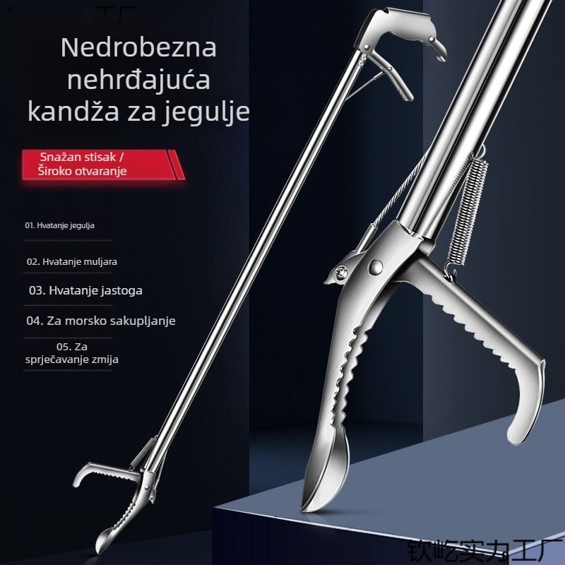 Produžena štipaljka za jegulje za hvatanje loaches, zadebljana kliješta za jegulje, sklopiva kliješta za zmijolike udice, alat za udice protiv klizanja za morski ribolov