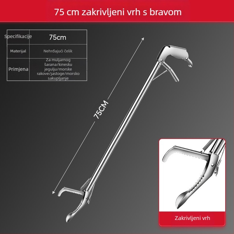 Produžena štipaljka za jegulje za hvatanje loaches, zadebljana kliješta za jegulje, sklopiva kliješta za zmijolike udice, alat za udice protiv klizanja za morski ribolov