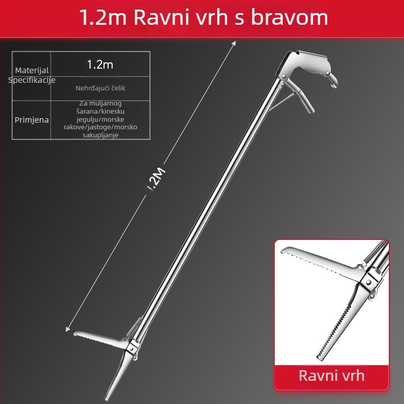 Produžena štipaljka za jegulje za hvatanje loaches, zadebljana kliješta za jegulje, sklopiva kliješta za zmijolike udice, alat za udice protiv klizanja za morski ribolov